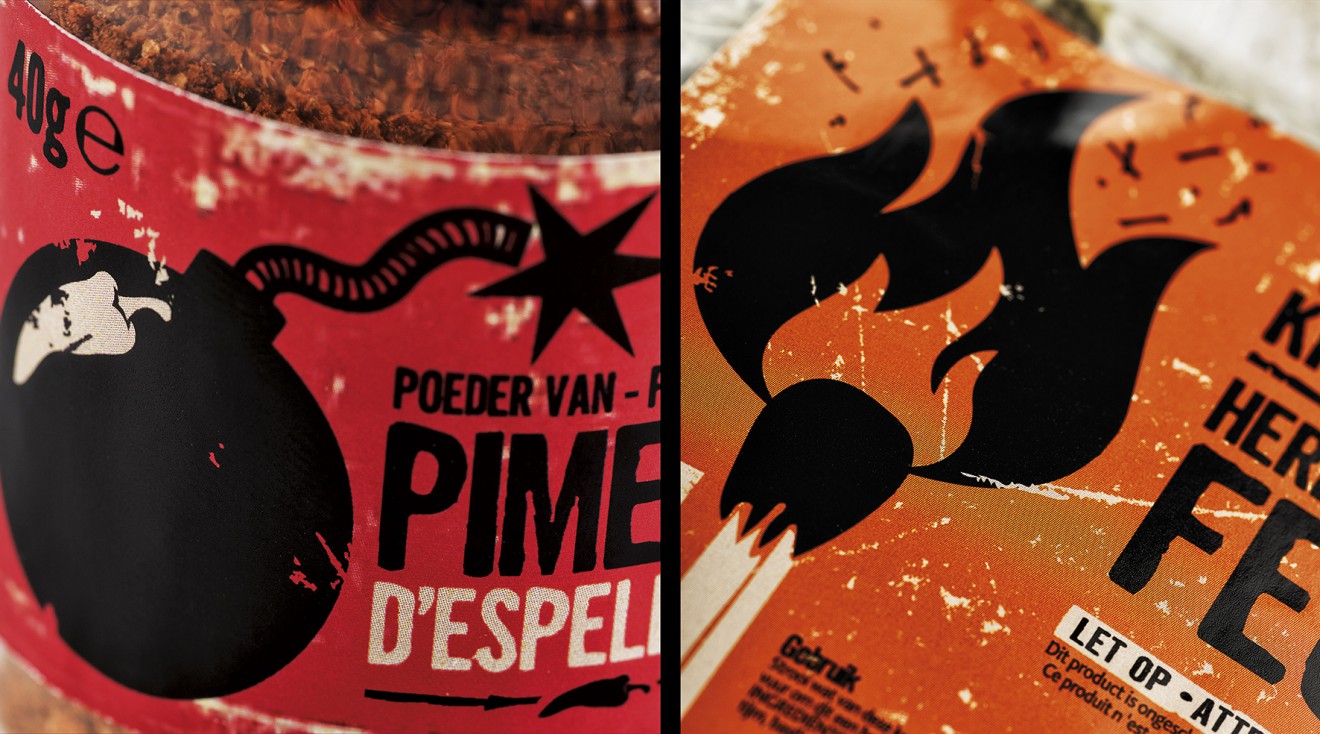 Quatre Mains package design - Close up, Piment D'espelette, herbes de feux, Euroma